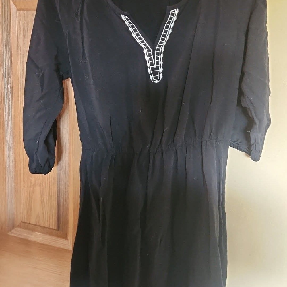 Old Navy Black Dress with White Trim
